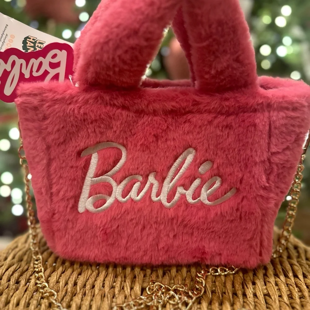 Barbie Mattel Skinny dip Fluff fluffy pink tote bag purse movie crossbody - Picture 5 of 12